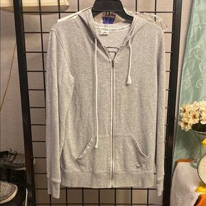 Love pink Gray Hoodie Sweater